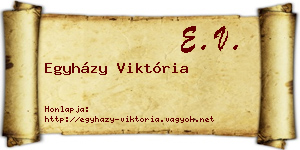 Egyházy Viktória névjegykártya