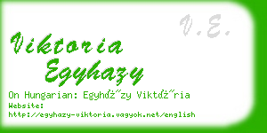 viktoria egyhazy business card